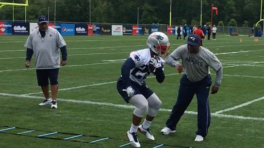 Video: Running backs go through workouts at Day 2 of minicamp taken at Gillette Stadium (Patriots)
