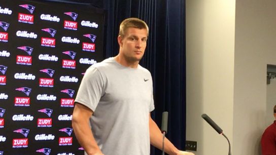 Video: Rob Gronkowski on being 'super satisfied' with his new deal taken at Gillette Stadium (Patriots)