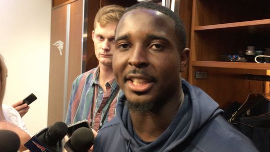 Video: Sony Michel talks about his knee issues, rehab, and what's next taken at Gillette Stadium (Patriots)