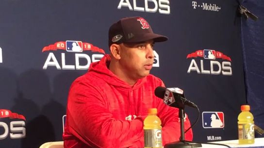 Video: Alex Cora - 'It's about getting 27 outs, having the lead, and we did it' taken at Fenway Park (Red Sox)