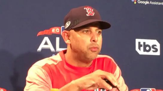 Video: Alex Cora on ejection - 'It's kind of like embarrassing that it happens in the playoffs' taken at Fenway Park (2018 ALCS)
