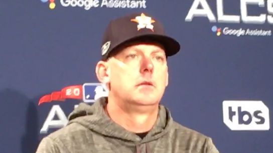 Video: A.J. Hinch - 'Being a tough team to put away is a great characteristic' taken at Fenway Park (2018 ALCS)