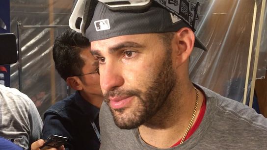 Video: J.D. Martinez - 'You have a pitcher doing that ... it's time to step up' taken at Minute Maid Park (2018 ALCS)