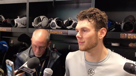 Video: Jeremy Lauzon on NHL debut: 'It’s what you’re waiting for all your life' taken at Warrior Ice Arena (Bruins)