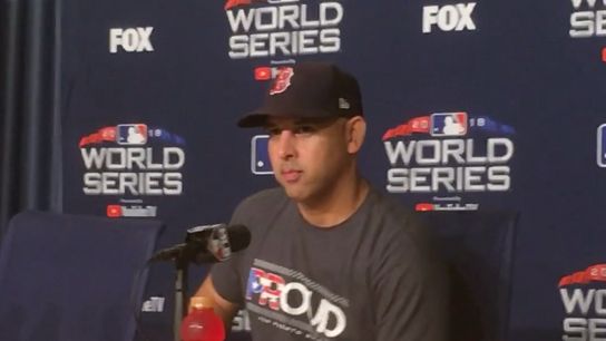 Video: Alex Cora - 'We had no energy, actually none whatsoever ... Mitch got us going' taken at Dodger Stadium (2018 World Series)