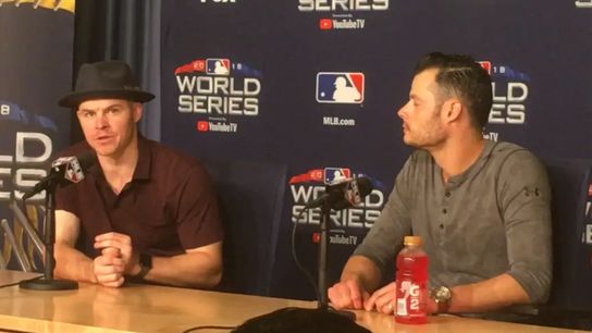 Video: Holt, Kelly - 'We were scuffling bad ... took a big hit from one of our guys to get everyone going' taken at Dodger Stadium (2018 World Series)