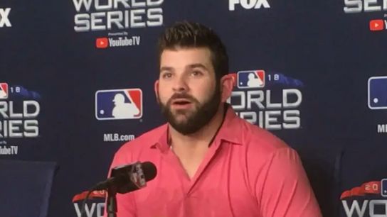 Video: Mitch Moreland - 'I know it's not over until it's over ... until the last pitch' taken at Dodger Stadium (2018 World Series)