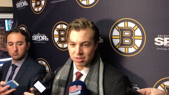 Video: Charlie McAvoy talks recovery from concussion taken at TD Garden (Bruins)