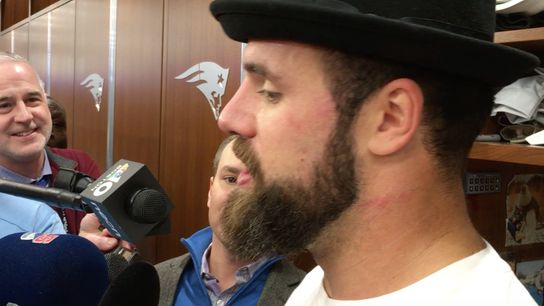 Video: James Develin - 'I really have to give all the props to the offensive line' taken at Gillette Stadium (Patriots)