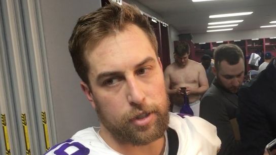 Video: Adam Thielen on Belichick - 'I wasn't directing it towards him, I just thought the play was cheap' taken at Gillette Stadium (Patriots)