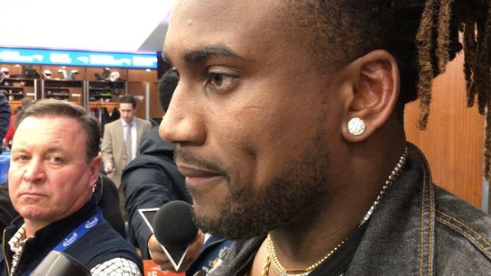 Video: Cordarrelle Patterson - 'The defense did a hell of a job stepping up when we needed them to' taken at Gillette Stadium (Patriots)