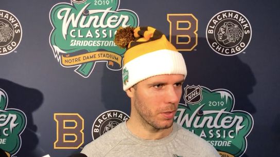 David Krejci on Winter Classic: ‘2 points is the most important thing’ taken at Notre Dame Stadium (Bruins)