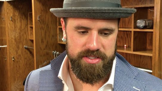 Video - James Develin: 'It's awesome ... an incredible experience' to be headed back to the Super Bowl taken at Arrowhead Stadium (2018 AFC Playoffs)