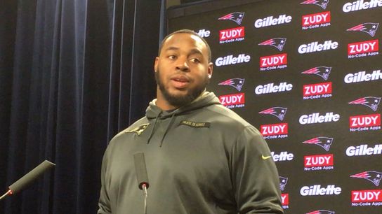 Video - Shaq Mason on the challenge of the Rams: 'They have a great front' taken at Gillette Stadium (2018 AFC Playoffs)