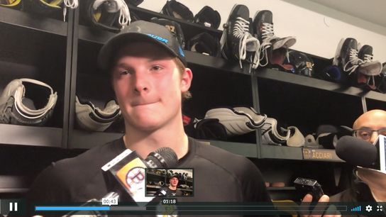 Video: Trent Frederic on recall up to Boston taken at Warrior Ice Arena (Bruins)