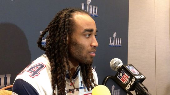 Video: Stephon Gilmore on Cooks, Woods: 'Both of those guys are tough to cover' taken at Georgia World Congress Center (Super Bowl LIII)