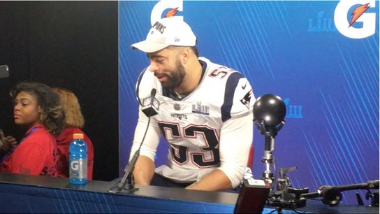 Video: Kyle Van Noy on Pats defense: 'We executed the gameplan at an amazing level' taken at Mercedes Benz Stadium (Patriots)