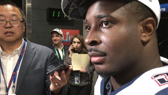 Video - Sony Michel: 'It's not about me' taken at Mercedes-Benz Stadium (Super Bowl LIII)