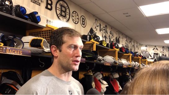 Video: David Backes on Bruins’ point streak: ‘We keep pounding away’ taken at TD Garden (Bruins)