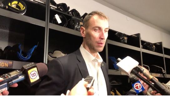 Video: Zdeno Chara on Kadri hit - ‘It’s in the league’s hands’ taken at Warrior Ice Arena (2019 Stanley Cup Playoffs)