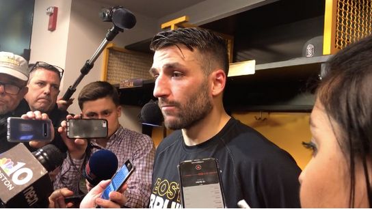 Video: Patrice Bergeron - ‘Everything is on the line now’ taken at TD Garden (2019 Stanley Cup Playoffs)