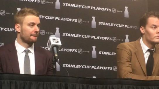 Video: Tuukka Rask - 'I felt good from the start of the series ... I feel fresh' taken at TD Garden (2019 Stanley Cup Playoffs)
