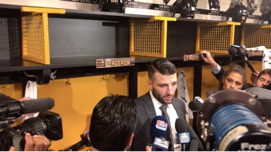 Video: Patrice Bergeron on 2OT loss to Columbus - ‘It’s on me’ taken at TD Garden (2019 Stanley Cup Playoffs)