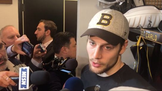 Video: Brandon Carlo on Bruins' dramatic win in Game 5 taken at TD Garden (2019 Stanley Cup Playoffs)