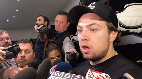 Video: Charlie McAvoy on Game 1 suspension: 'I’m not a very good lawyer, I guess’ taken at Warrior Ice Arena (2019 Stanley Cup Playoffs)