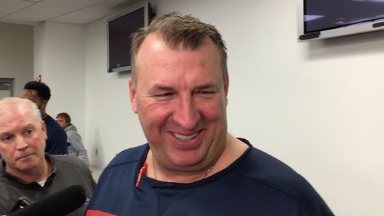 Video: Bret Bielema discusses his role with the Patriots taken at Gillette Stadium (Patriots)
