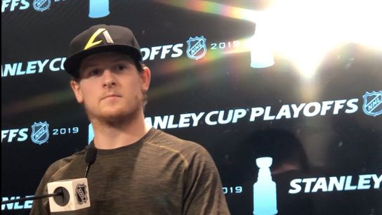Video: Torey Krug on Bruins power play: 'Any time we jump over the boards, we can change the game’ taken at Warrior Ice Arena (2019 Stanley Cup Playoffs)