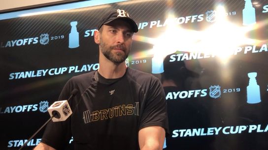 Video: Zdeno Chara previews Game 2 vs. Hurricanes taken at Warrior Ice Arena (2019 Stanley Cup Playoffs)