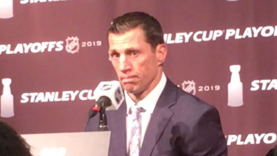 Video: Rod Brind'Amour - '(Rask's) definitely the difference-maker, you can feel it' taken at PNC Arena (2019 Stanley Cup Playoffs)