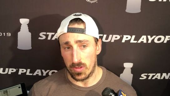 Video: Brad Marchand - 'Good spot to be in, but far from being over' taken at PNC Arena (2019 Stanley Cup Playoffs)