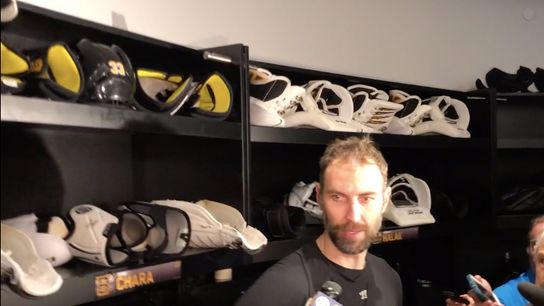 Video: Zdeno Chara on injury, returning to practice taken at Warrior Ice Arena (2019 Stanley Cup Playoffs)