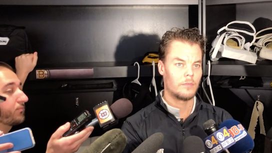 Video: Tuukka Rask on avoiding rust - ‘It’s only as big of a challenge as you make it’ taken at Warrior Ice Arena (2019 Stanley Cup Playoffs)