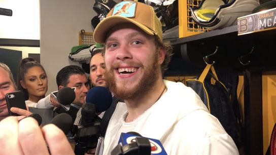 Video: David Pastrnak - ‘The fans were enough motivation for us to try hard’ taken at TD Garden (2019 Stanley Cup Playoffs)