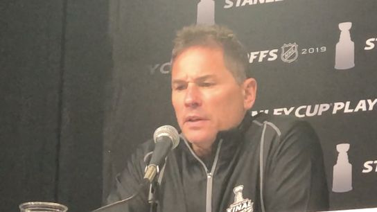 Video: Bruce Cassidy on scrimmage - ‘I thought we got our work done’ taken at TD Garden (2019 Stanley Cup Playoffs)