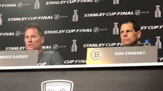 Video: Bruce Cassidy & Don Sweeney speak at Stanley Cup Final Media Day taken at TD Garden (2019 Stanley Cup Playoffs)