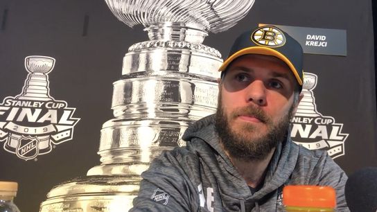 Video: David Krejci - ‘Anyone can change the momentum of a game, any line’ taken at TD Garden (2019 Stanley Cup Playoffs)