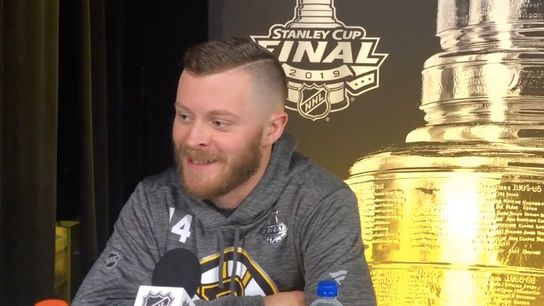 Video: Chris Wagner - ‘I wanted to come up here and be like Bill Belichick’ taken at TD Garden (2019 Stanley Cup Playoffs)