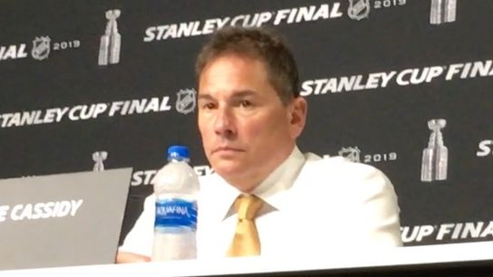 Video: Bruce Cassidy - 'Bergy's line had a tough time finding their game tonight and other guys were a little bit ahead of them' taken at TD Garden (2019 Stanley Cup Playoffs)