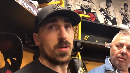 Video: Brad Marchand - "Kurls’ line was unreal and really won that game for us” taken at TD Garden (2019 Stanley Cup Playoffs)