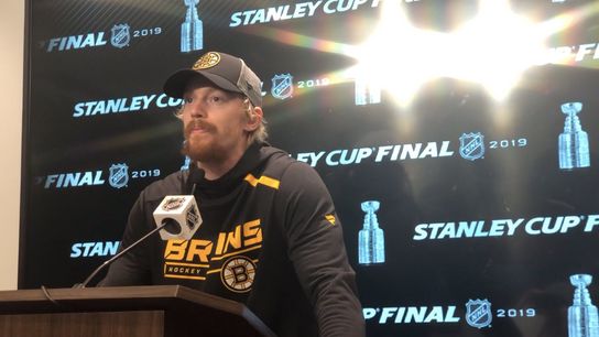 Video: Joakim Nordstrom on painful PK shift in Game 2 - 'Just trying to do whatever it takes' taken at Warrior Ice Arena (2019 Stanley Cup Playoffs)