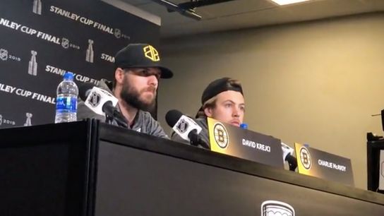 Video: David Krejci & Charlie McAvoy expecting pushback from Blues in Game 4 taken at Enterprise Center (2019 Stanley Cup Playoffs)