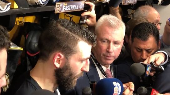 Video: Patrice Bergeron on the non-call - 'It is frustrating, especially with what's at stake' taken at TD Garden (2019 Stanley Cup Playoffs)