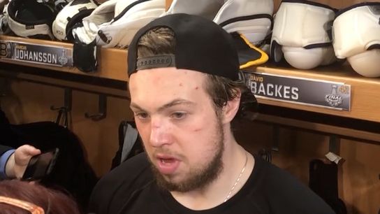 Video: Charlie McAvoy - 'This is my first Stanley Cup and it's just a lot, just being honest with you, the emotions involved ...' taken at Enterprise Center (2019 Stanley Cup Playoffs)