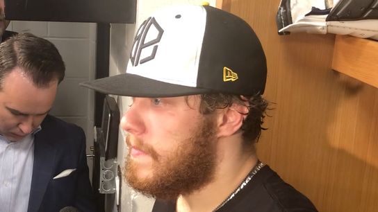 Video: David Pastrnak - 'It's a dream come true, tough to describe what it feels like, we'll be ready' taken at Enterprise Center (2019 Stanley Cup Playoffs)
