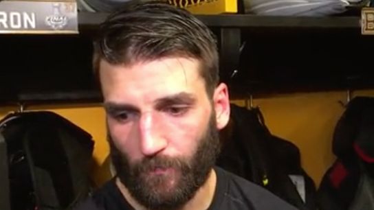 Video: Patrice Bergeron - 'For some guys, it could have been their last shot ... it's tough' taken at TD Garden (2019 Stanley Cup Playoffs)