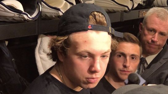 Video: Charlie McAvoy on winning in Boston - “I just want to be part of that so frickin bad’ taken at Warrior Ice Arena (2019 Stanley Cup Playoffs)